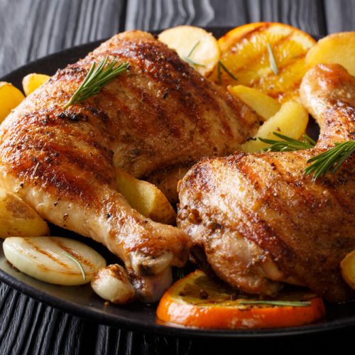 Garlic Roasted Chicken Leg Quarters Recipe